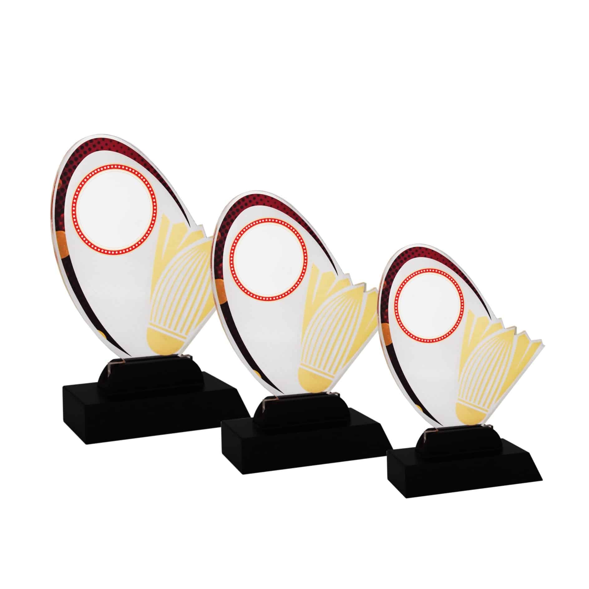Acrylic Plaques Badminton Plaque AC4151 Acrylic Plaques Badminton Plaque AC4151
