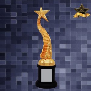 Golden Trophy Star Sculpture Trophy AC4279