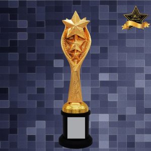 Golden Trophy Star Sculpture Trophy AC4283