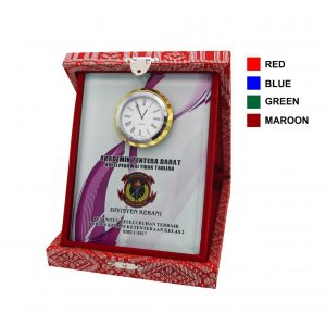 Clock Plaques Songket Crystal Clock Plaque CL2021 Clock Plaques Songket Crystal Clock Plaque CL2021