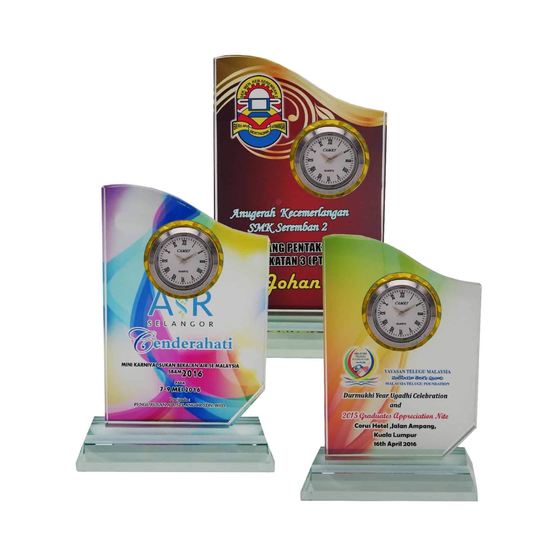 Clock Plaques Crystal Clock Plaque CL2067 Clock Plaques Crystal Clock Plaque CL2067