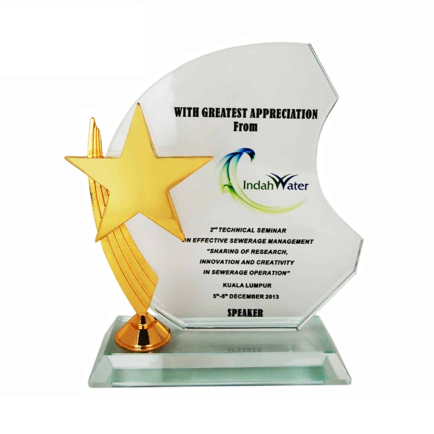 Crystal Plaques Crystal Plaque (Star) CR3026 Crystal Plaques Crystal Plaque (Star) CR3026