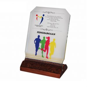Crystal Plaques Wooden Crystal Plaque CR3041