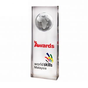 Crystal Plaques Crystal Plaque (Globe) CR3042