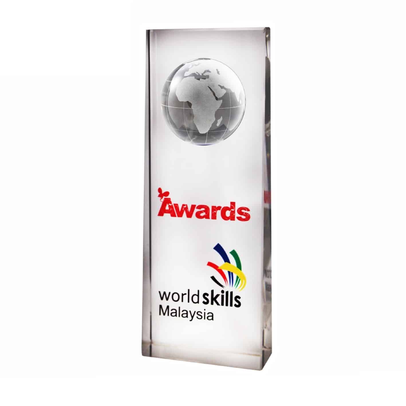Crystal Plaques Crystal Plaque (Globe) CR3042 Crystal Plaques Crystal Plaque (Globe) CR3042