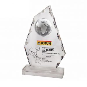 Crystal Plaques Crystal Plaque (Globe) CR3044