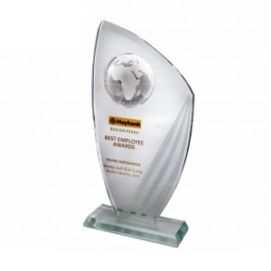 Crystal Plaques Crystal Plaque (Globe) CR3045