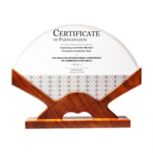 Crystal Plaques Wooden Crystal Plaque CR3097