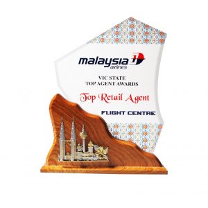Crystal Plaques Wooden Crystal Plaque CR3102