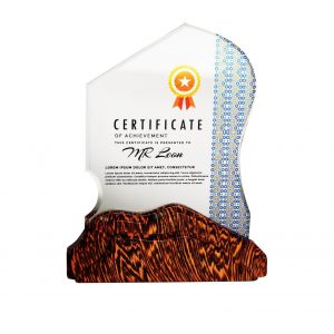 Crystal Plaques Wooden Crystal Plaque CR3103