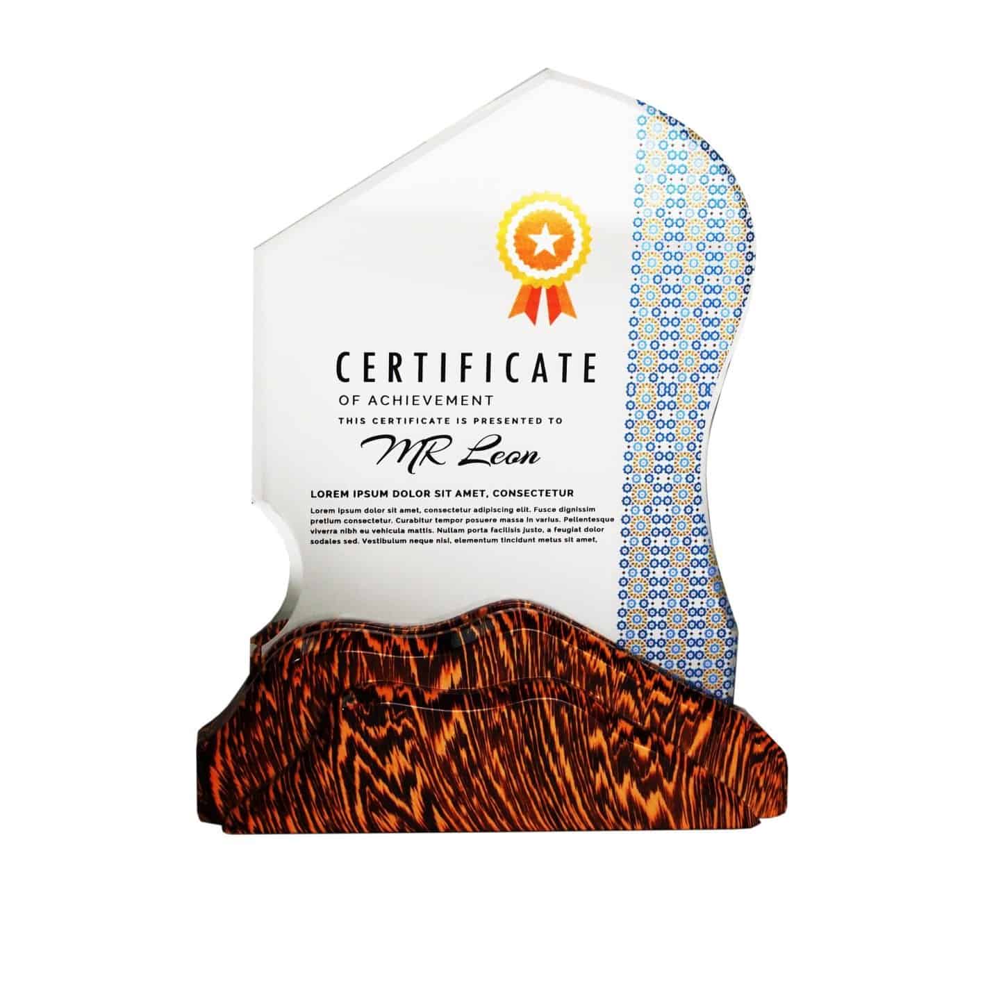 Crystal Plaques Wooden Crystal Plaque CR3103 Crystal Plaques Wooden Crystal Plaque CR3103