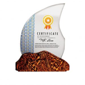 Crystal Plaques Wooden Crystal Plaque CR3105