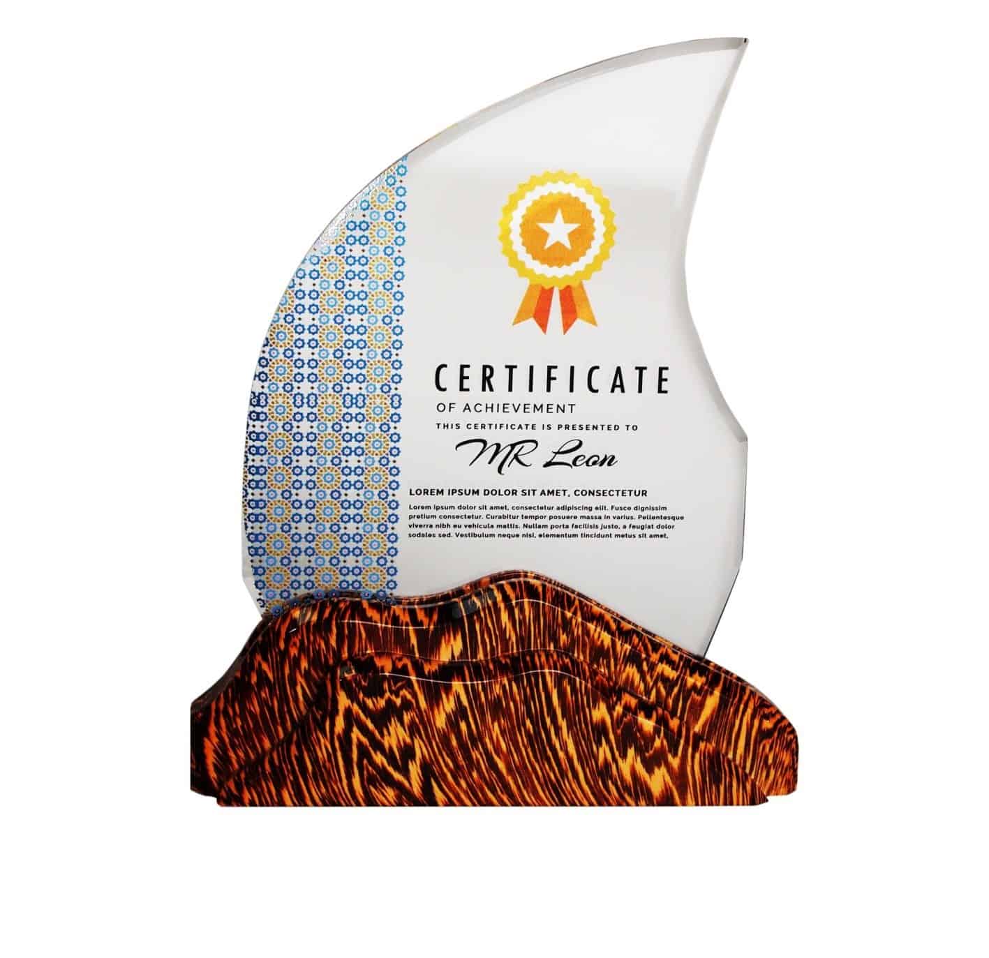 Crystal Plaques Wooden Crystal Plaque CR3105 Crystal Plaques Wooden Crystal Plaque CR3105