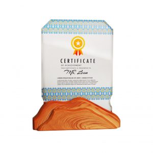 Crystal Plaques Wooden Crystal Plaque CR3107
