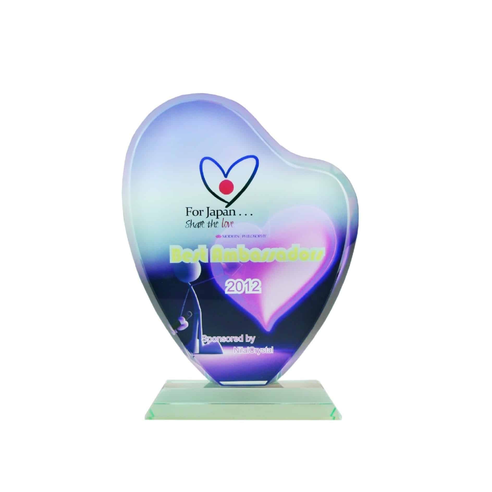 Crystal Plaques Crystal Glass Award (Love) CR8018 Crystal Plaques Crystal Glass Award (Love) CR8018