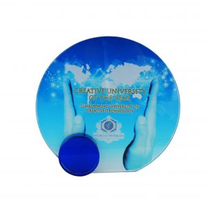 Crystal Plaques Round Crystal Glass Award CR8217 Crystal Plaques Round Crystal Glass Award CR8217