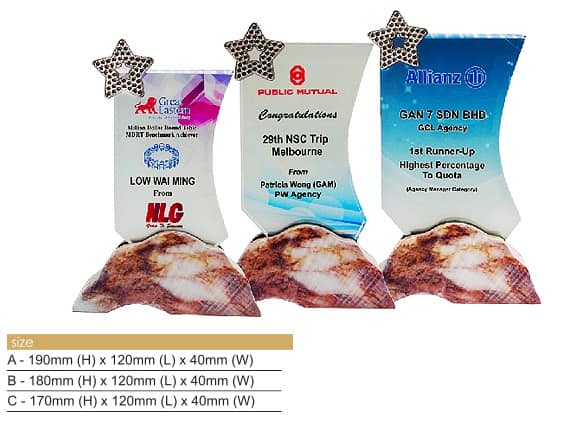 Crystal Plaques Star Crystal Award CR8325 Crystal Plaques Star Crystal Award CR8325