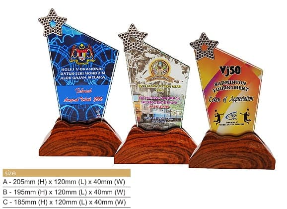 Crystal Plaques Star Crystal Award CR8328 Crystal Plaques Star Crystal Award CR8328
