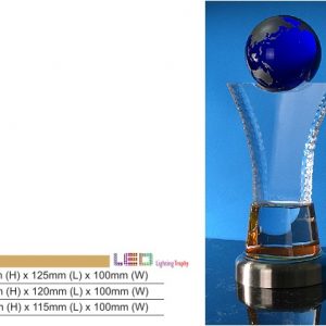 Crystal Plaques Globe Crystal Award CR8332