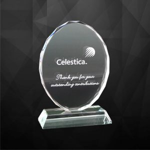 Crystal Plaques Oval Crystal Plaque CR9005