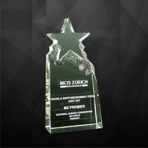 Crystal Plaques Crystal Star Award CR9014