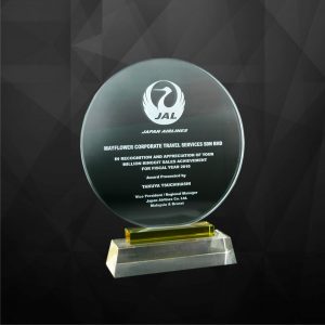 Crystal Plaques Round Crystal Plaque CR9023