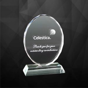Crystal Plaques Oval Crystal Plaque CR9032