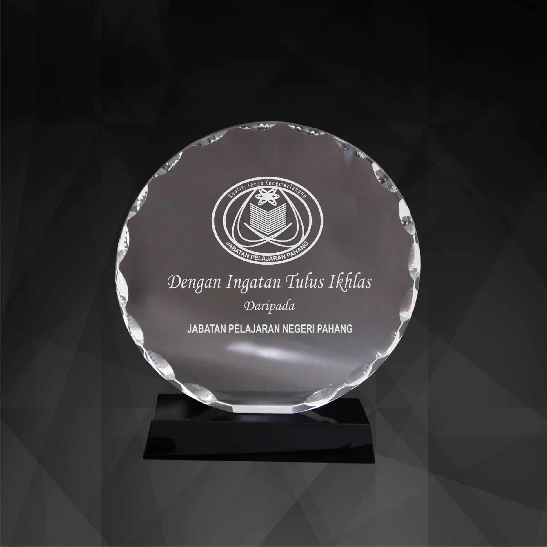 Crystal Plaques Round Crystal Plaque CR9035 Crystal Plaques Round Crystal Plaque CR9035