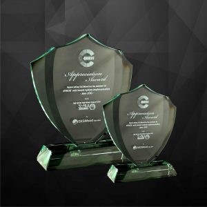 Crystal Plaques Shield Crystal Plaque CR9050
