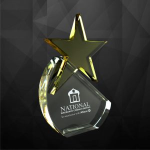 Crystal Plaques Crystal Star Award CR9052