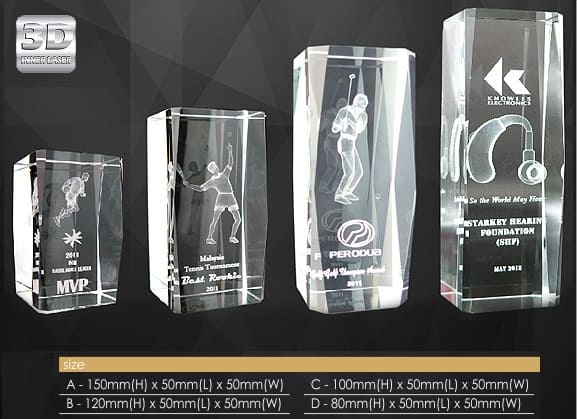 Crystal Plaques Cuboid Crystal Award CR9079 Crystal Plaques Cuboid Crystal Award CR9079