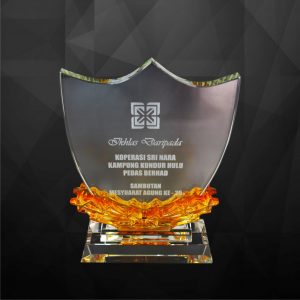 Crystal Plaques Shield Crystal Award CR9123