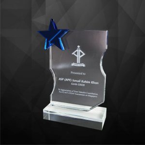 Crystal Plaques Crystal Star Award CR9130
