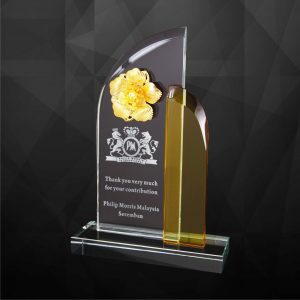 Crystal Plaques Crystal Flower Plaque CR9214 Crystal Plaques Crystal Flower Plaque CR9214