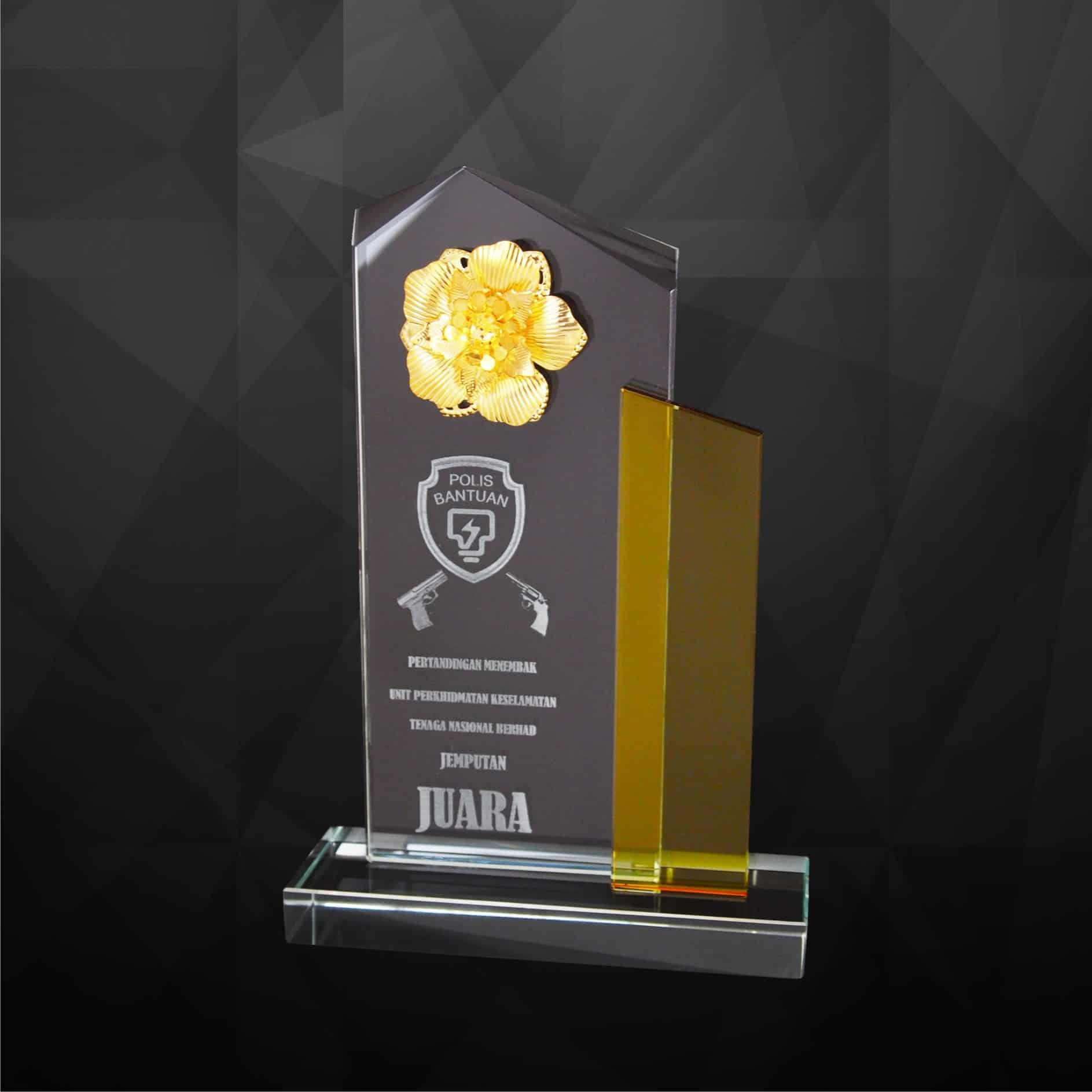 Crystal Plaques Crystal Flower Plaque CR9215 Crystal Plaques Crystal Flower Plaque CR9215