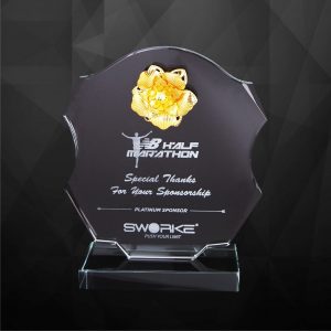 Crystal Plaques Crystal Flower Plaque CR9218