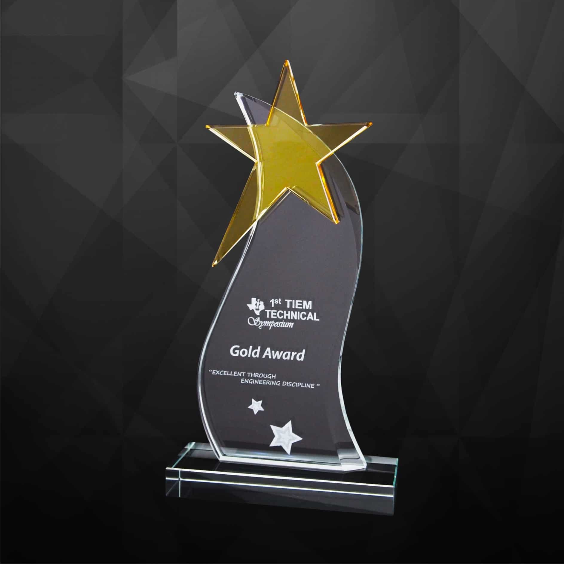 Crystal Plaques Crystal Star Plaque CR9226 Crystal Plaques Crystal Star Plaque CR9226
