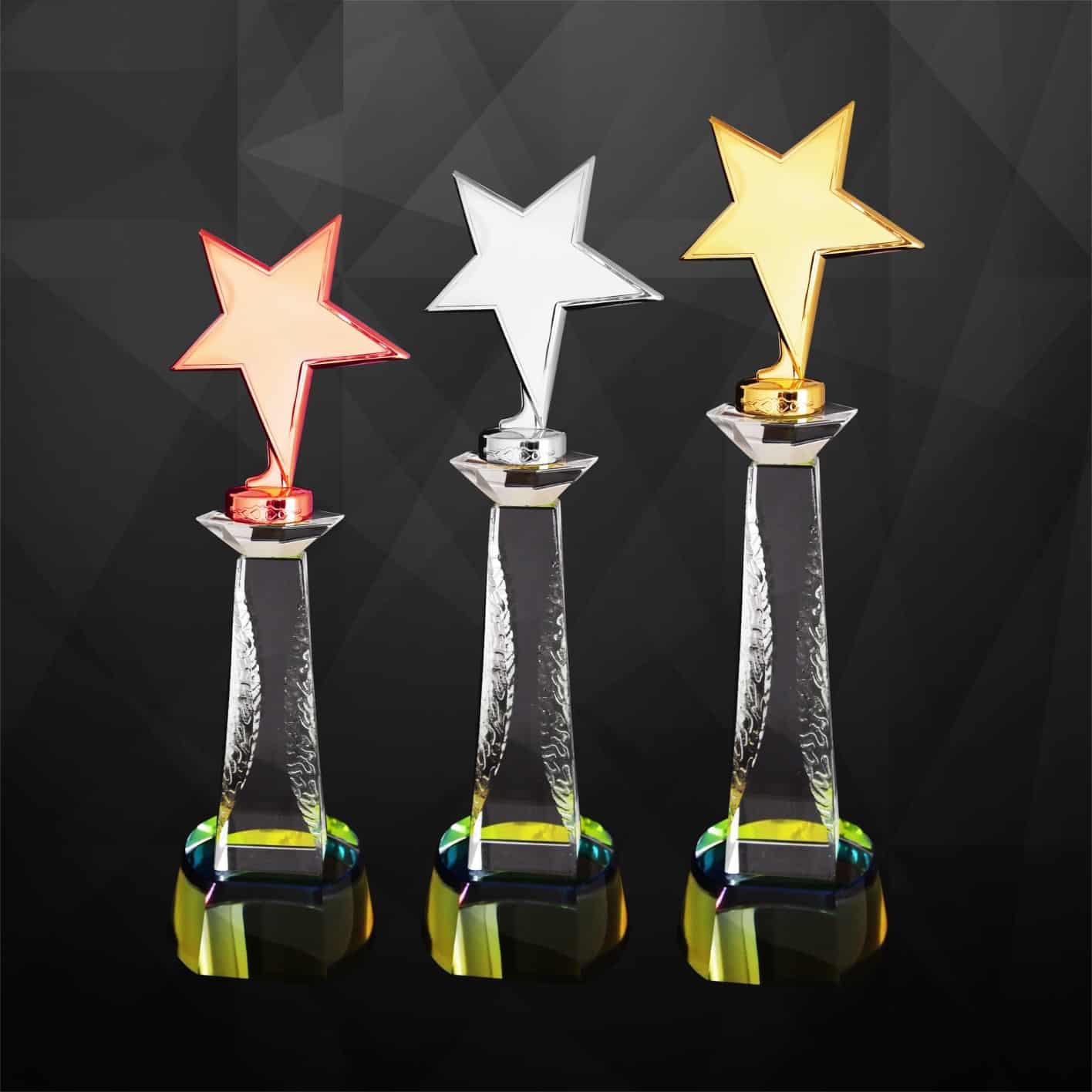 Crystal Trophy Star Award CR9237 Crystal Trophy Star Award CR9237