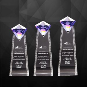 Crystal Plaques Crystal Diamond Plaque CR9257 Crystal Plaques Crystal Diamond Plaque CR9257