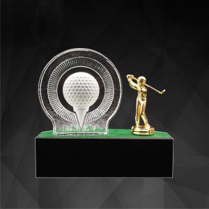 Crystal Plaques Crystal Golf Award CR9278