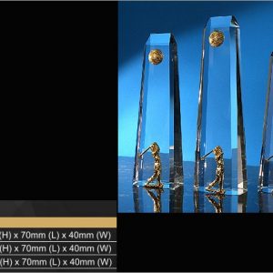 Crystal Trophy Golf Crystal Trophy CR9344
