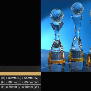 Crystal Trophy Golf Crystal Trophy CR9346