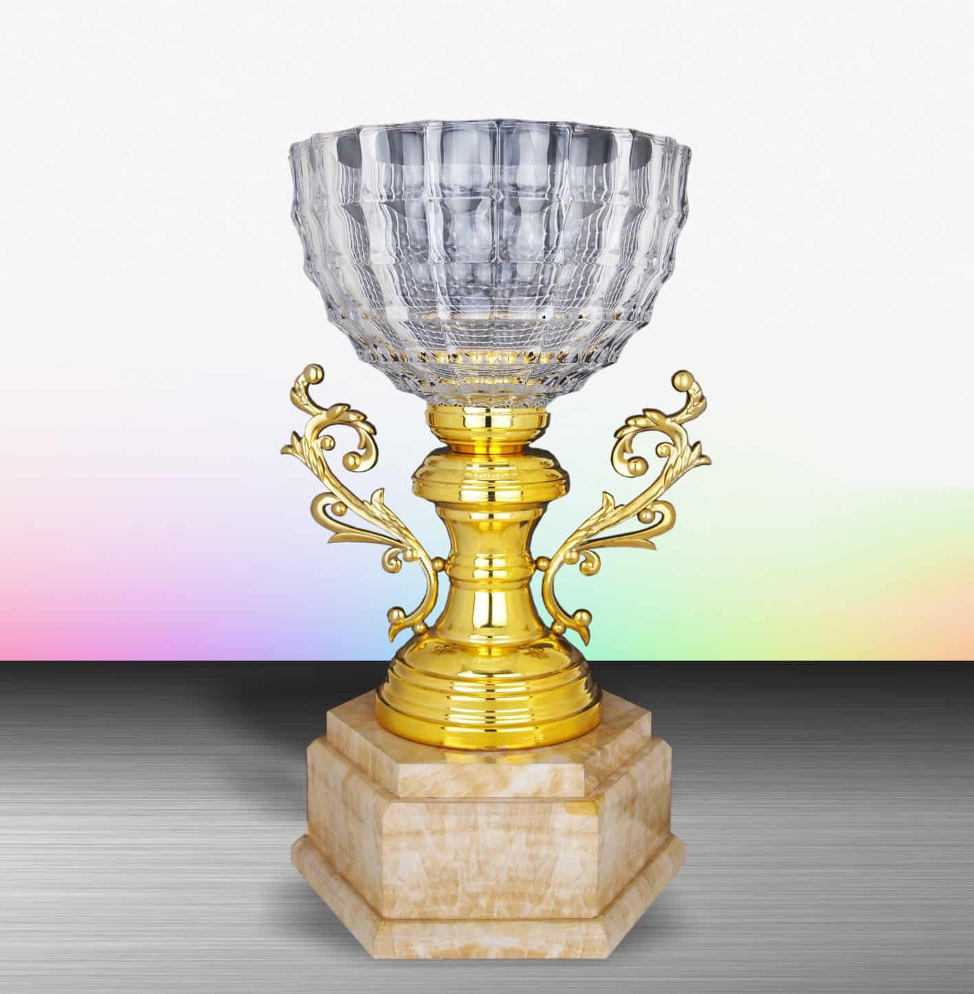 Crystal Trophy Golden Crystal Trophy EXWS6125 Crystal Trophy Golden Crystal Trophy EXWS6125