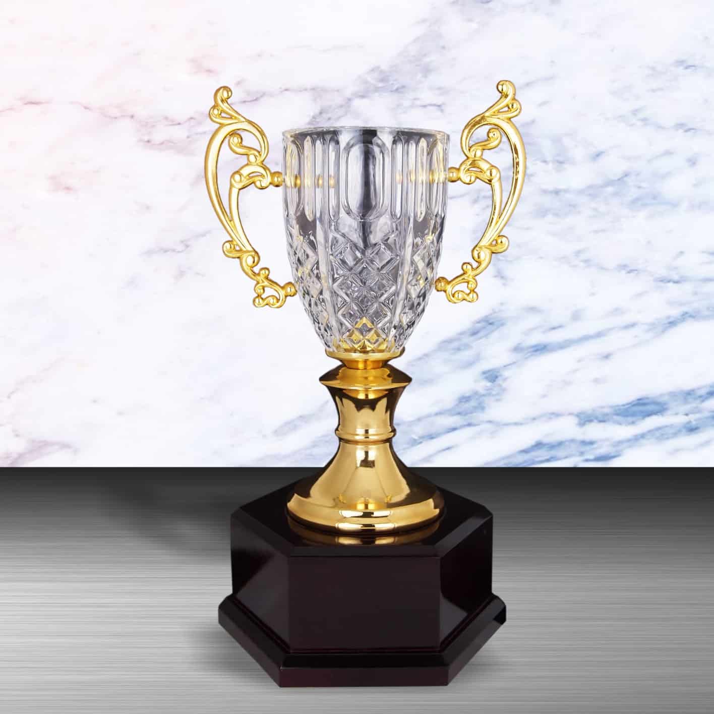 Crystal Trophy Golden Crystal Cup Trophy EXWS6133 Crystal Trophy Golden Crystal Cup Trophy EXWS6133