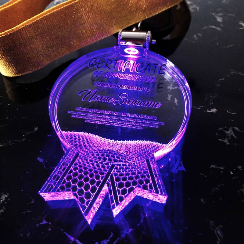 Acrylic Medals Acrylic LED Medal SP5082 Acrylic Medals Acrylic LED Medal SP5082