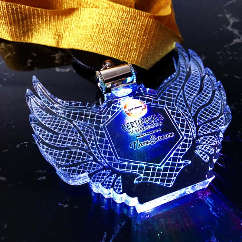 Acrylic Medals Acrylic LED Medal SP5084 Acrylic Medals Acrylic LED Medal SP5084